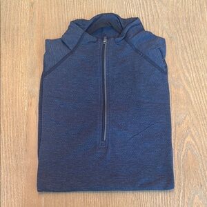 Blue Lululemon Zip long sleeve